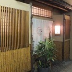 歓楽街のビルの１階にあります 