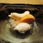 本湖月 - 水物　ラフランス、冬柿、ソーダゼリー、アイス