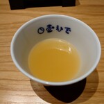 鳥料理 玉ひで - 前菜その2　鶏スープ　こんな濃厚な鶏スープははじめてです