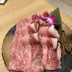 焼肉すき焼き 純 梅田本店 - 炙りで食べるのですご、おろしポン酢で頂いたので、美味しく頂きました♪