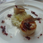 オザミトーキョー - 2014　帆立貝のミキュイ　ポワローと秋トリュフ香る　鱈のブランダード　トレヴィス、蜂蜜のエイグルドゥ