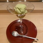 天婦羅くすのき - マスカットとミントのシャーベット