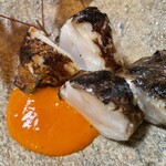 湖粋 - サワラとホタテ炙りパプリカのソース