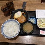 吉野家 - ハムエッグ納豆定食
