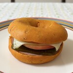 BAGEL & BAGEL × Kiri Café - かぼちゃキャラメルのベーグルサンドにしてみた♪