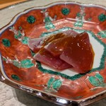 祇園鮨 琢 - 炙り鰹 黄身醤油