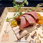 笛吹川温泉　坐忘 - 味噌、柚子胡椒、ごま塩で