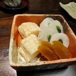 笛吹川温泉　坐忘 - 漬物3種