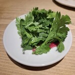 ヨシモリ - 鴨肉と春菊のサラダ