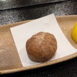 笠庵 賛否両論 - 揚物　※ゴボウの天ぷら食べちゃいました！