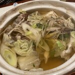 いくま料理店 - 猪鍋（食べかけですみません）