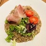 ASTERISCO - 厳選生ハムとイタリア産ポルチーニ茸ソースのリゾット