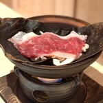 WASHOKU SUSHI ゆゆ梅田 - 鍋 宮崎牛 陶板焼