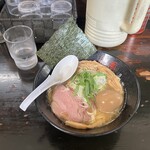 濃麺 海月 - ①鶏濃麺1000円
                                ②味玉 20円