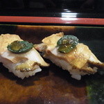 丸萬寿司 - 2014.11)煮あわび