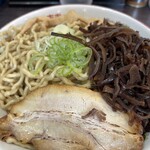 自家製太麺 渡辺 - 油そば400g950円にキクラゲトッピング100円