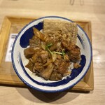 肉めし岡もと 御徒町店 - 肉めし(ごはん少なめ)