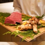 unis - 常陸牛フィレ、松茸