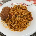 スパゲッティーのパンチョ - ✅ナポリタンメガ盛り(600g)¥980
　※食券を渡す際に『よく焼き②』を申告❗️
　※並400g、大盛り500g、メガ600g迄
　　セレクト可能
✅蟹クリームコロッケ¥240