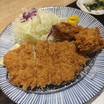 とんかつ和幸 - 料理写真:牡蠣とロースとんかつセット