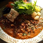 spice curry cafe ARC - ARCカレー塩角煮＆豚しゃぶ+らっきょう＠1848円