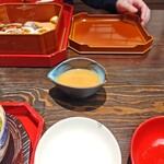 笛吹川温泉　坐忘 - サラダは柿のドレッシングで