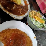 なんじゃろ - カレー&ハヤシ@1100円とカボチャコロッケ@150円