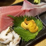 ほていさん - お刺身　生雲丹はミョウバンなし