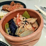 GRAND PYRAMID - ナスとポテトのコシャリ、他のお野菜もたっぷりでポテトが見えない笑