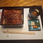 花むら - うな重、肝吸い、お新香