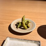 焼き鳥 悠 - 枝豆の山椒炒め