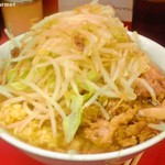 ラーメン二郎 - ラーメン小(豚2枚)「ヤサイニンニクアブラ」(700円) 2014/11
