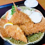 とんかつ すず広 - 白身魚定食＆鯵フライ単品