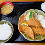 とんかつ すず広 - 白身魚定食＆鯵フライ単品