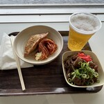 笑楽 - 料理写真:おつまみセット・津ぎょうざ