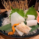 越中桜町 船酔い - イカ刺し盛り