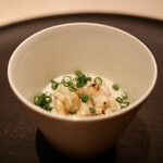 日本料理 お寅 - 鱈の白子 白子の擂り流し トマトのご飯