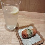 魚乃福 - 蟹クリームコロッケ蟹味噌ソース