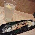 魚乃福 - 秋刀魚の塩焼き
