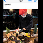 リストランテ ピノキオ - ピノchefさんのつくった秩父猪のプロシュートを目の前でカットしてくれます　byまみこまみこ