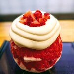 川越 これがかき氷 - 苺ミルク