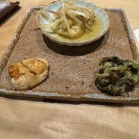 明けましておめでとうございます - 先付　那須のお浸しとボラの白子