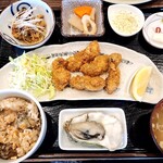 かき処 海 - カキフライ定食(+牡蠣ご飯)