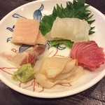 料理の育元 - スジアラ、メカジキ、ホタテ、イカエンペラ