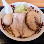天童製麺 - 中華そば並、色々トッピング。