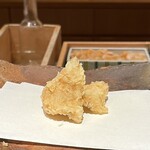 天ぷら 元吉 - 穴子（半分）