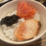 銀シャリ鮮魚 オサカナマルシェ - 岩海苔　明太子　炭火明太子のっけ♪