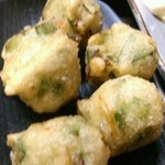 山賊 - オクラとイカのかきあげ