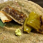 冨久屋 - 冨久屋　◆穴子塩焼き、万願寺唐辛子