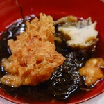うを徳 - 桜海老のかき揚げ・蝦夷アワビ・もずく
